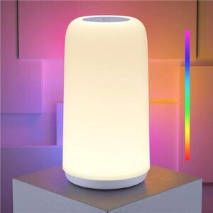 Touch Bedside Lamp RGB Color Changing 3 Way Dimmable Nightstand Bedroom Table La